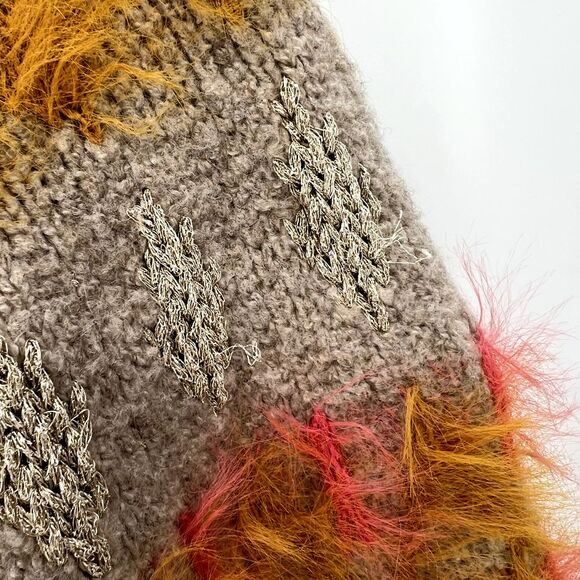 Anthropologie Sleeping on Snow Fair Isle Tunic Sweater Size S Knit Wool Blend - Picture 11 of 16